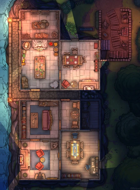 Dungeondraft map of Quest 3 of Heroquest