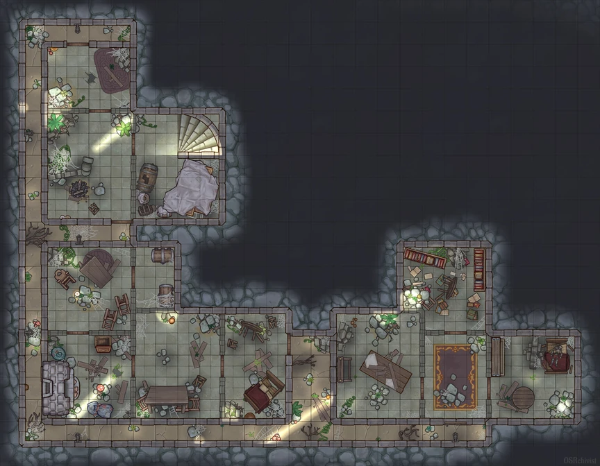 Dungeondraft map of Quest 9 of Heroquest