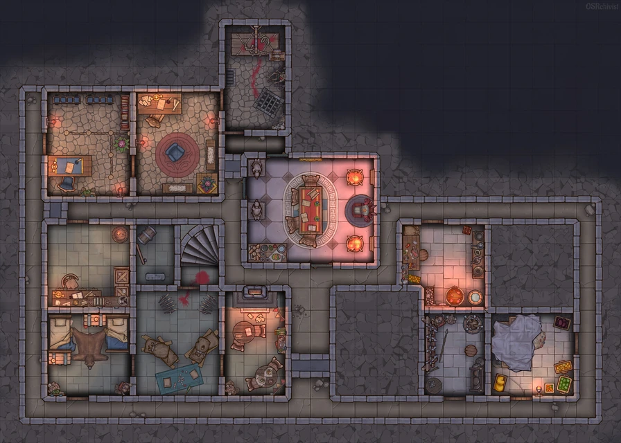 Dungeondraft map of Quest 11 of Heroquest