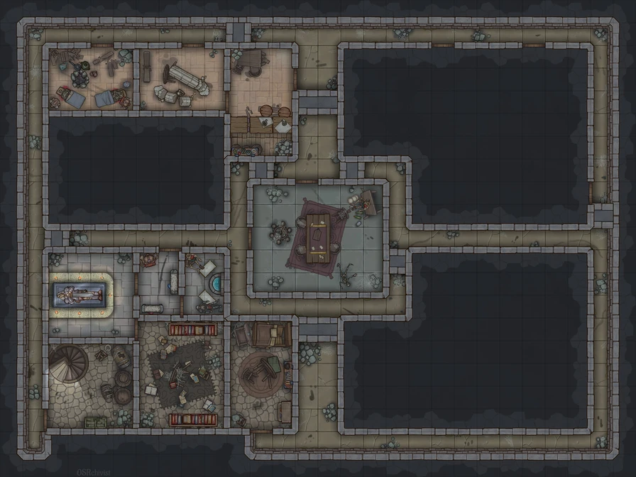 Dungeondraft map of Quest 12 of Heroquest