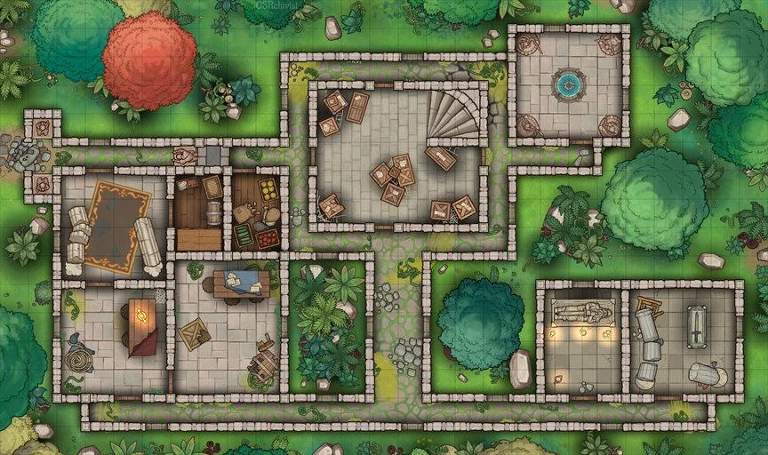 Dungeondraft map of Quest 13 of Heroquest