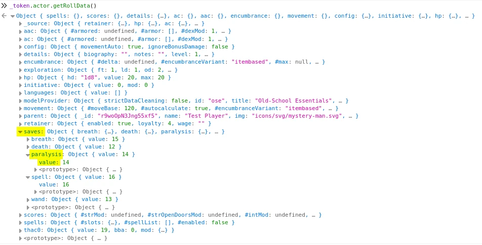 The data object