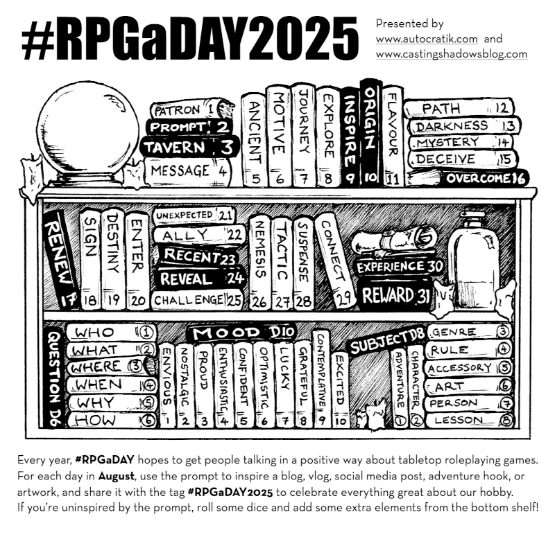 RPGaDAY Setup
